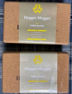 Hugger Mugger Cork Yoga Block X 2- Natural Texture. 9x 5x 3" NEW. Wrapped. - Picture 1 of 3