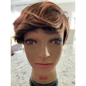 TANGCAI Pixie Cut Wigs F1B/33 Short Bob Human Hair Wig Brazilian - Picture 1 of 7