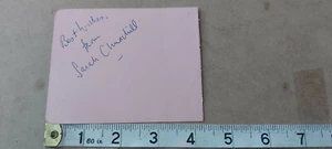 VINTAGE COLLECTION SARAH CHURCHILL RARE SIGNED PAGE & COA - Picture 1 of 1
