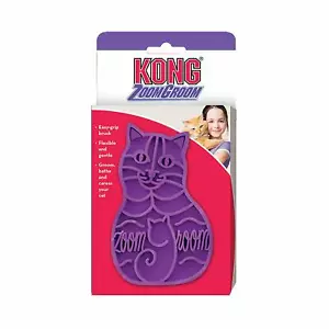 Kong ZoomGroom Spazzola per Gatti in Gomma Bagnata o Secca Groomer Piccola - Foto 1 di 3