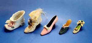 Vintage Lot of 5 Miniature Individual Collector Shoes - Picture 1 of 13