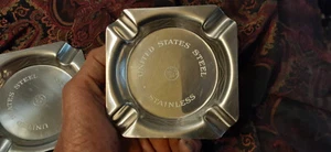 US U.S. USA Stahl Edelstahl Aschenbecher, Vintage, allgemeine Radierung & Mfg. - Bild 1 von 4