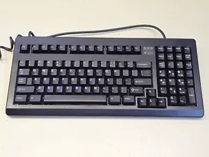 Vintage 101-Key Compact Cherry PS/2 Keyboard Doubleshot Keycaps G81-1800HQU/01 - Picture 1 of 15