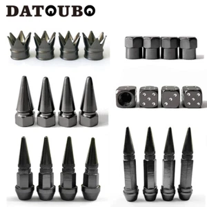 Grey Tire Valve Stem Caps sets for cars, Grey Tyre Air Dust Cap Crown design - Bild 1 von 14
