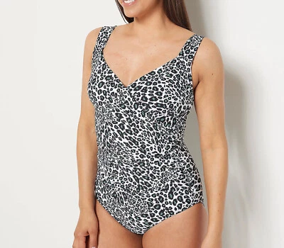 Traje de baño de una pieza con estampado Jantzen Surplice Maillot leopardo talla 6 A477181 Foto 1 de 4