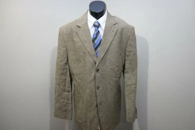 Armani Exchange AX Khaki Stretch 3 Button Blazer Sports Jacket Mens Size XL - Image 1 of 4