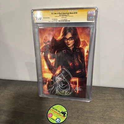 G.I. Joe A Real American Hero #218 CGC SS 9.0 IDW Stanley Lau ARTGERM Sketch Sig - Image 1 of 4