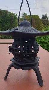 Japanese Pagoda Style Cast Iron Tea Light Garden Lanterns, Various Designs - New - Picture 1 of 34