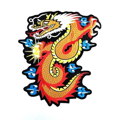 Embroidered Dragon Patch Martial Arts Motorcycle 11x9.5 - Image 1 of 4