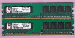 2GB 2x1GB PC2-5300 KINGSTON DDR2 KWK007-ELC Dell Dimension 3100 4700 5100 5150 - Picture 1 of 6