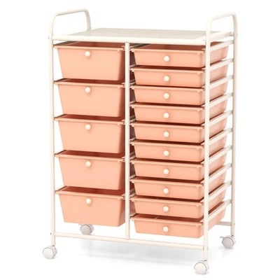 15 Drawer Utility Storage Tools Scrapbook Paper Rolling Organizer Cart Multi-Use - Image 1 of 4