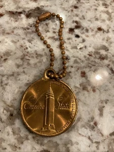 Vintage Empire State Building New York Keychain Token Fob Key Chain  44DX - Picture 1 of 2