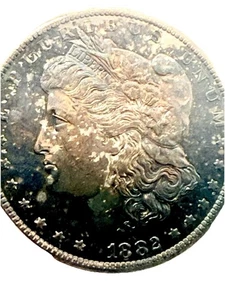 1882-CC Morgan Silver Dollar PCGS MS64 • Brilliant Rainbow Toned • Carson City - Bild 1 von 8