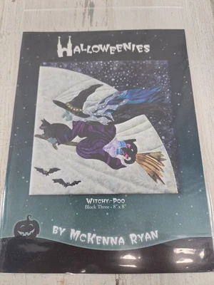 Patrón de edredón de Halloweenies Witchy Poo McKenna Ryan bloque tres Foto 1 de 3