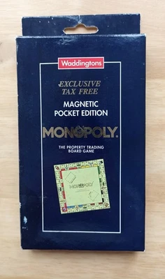 Vintage Waddingtons Monopoly Magnetic Pocket Edition Travel Board Game  - Image 1 of 4
