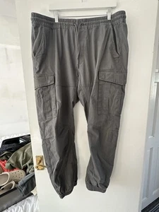Men’s Chino Cargo Trousers H&M Slim Fit XXL Grey - Picture 1 of 3