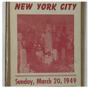 1949 Reading Rail Ramblers New York City Ausflug Breitseite Plakat Fahrplan - Bild 1 von 2