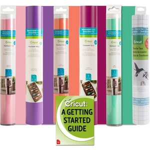 Cricut Premium Vinyl Rolls (5) and Transfer Tape (1) Bundle - Lover - Picture 1 of 7