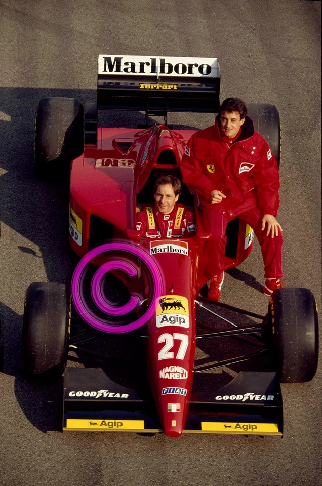 Racing Original 35mm Slide F1 Alesi, Berger - Ferrari 1995 Fiorano, Maranello - Image 1 of 1