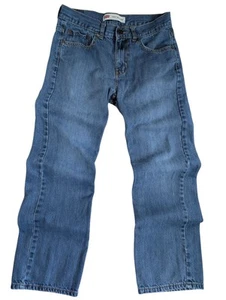Levi's 550 Denim Relaxed Blue Jeans Youth Size 16 REG 29x27 Blue Pockets Zip Fly - Picture 1 of 7