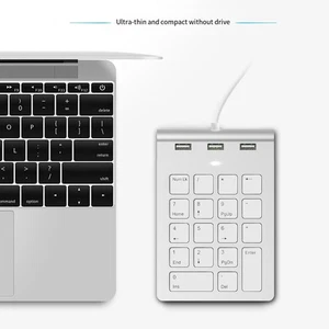 Wired USB Keyboard with Dedicated Accounting Keys and Hub Functionality - Picture 1 of 12
