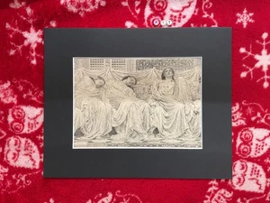 Rare Antique Art Print , The Dreamers , Printed 1890 , By ALBERT JOSEPH MOORE - Picture 1 of 4