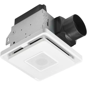 Homewerks 1.5-Sone 110-CFM White Decorative Lighted Bluetooth Compatibility Bath - Picture 1 of 3
