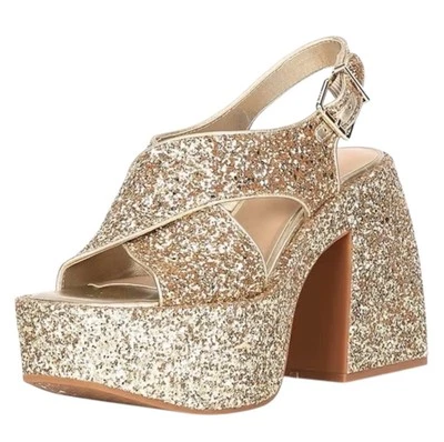 Sandalias de vestir Gianni Bini Friday-Nite plataforma brillo talla US 9M NUEVAS Foto 1 de 4