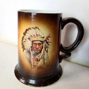 Taza Tankard Native American Chief USONA Goodwin c 1905 Antigua - Imagen 1 de 9
