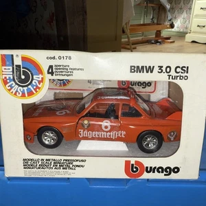 Burago 1:24 Scale Bmw Turbo 3.0 Csi Jagermeister Boxed Very Rare 1970s - Picture 1 of 8