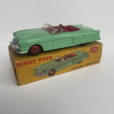 Dinky Toys Packard Convertible 132 Pale Green. Near Mint Condition. Orig Box. - Image 1 of 4