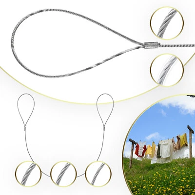 FASTMASTER Schlaufenseil PVC ab 0,2 m Anschlagseil Stahlseil Seil Öse - Öse mit Schlaufen