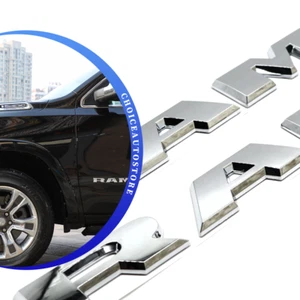 Gloss Silver Front Door Side Letter Emblem For RAM 1500 2500 3500 Badge 68302528 - Picture 1 of 6