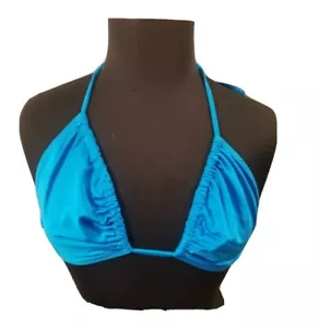 Curvy Beach Bathing Suit Ocean Blue Top A/B #72 - Picture 1 of 2