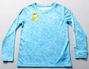 Under Armour Boy's Long Sleeve Undertow Logo UPF Shirt WR4 Sky Blue Size 6 NWT - Picture 1 of 5