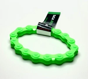 MOTORCROSS GREEN CHAIN WRISTBAND BRACELET - Picture 1 of 3