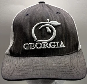 PeachWear Peach State Pride Georgia Logo Embroidered SnapBack Mesh Hat Gift Idea - Picture 1 of 5