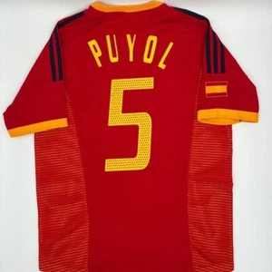 Camiseta de Fútbol Puyol #5 España 2002/2003/2004 ORIGINAL Adidas Vintage Rara M - Imagen 1 de 7