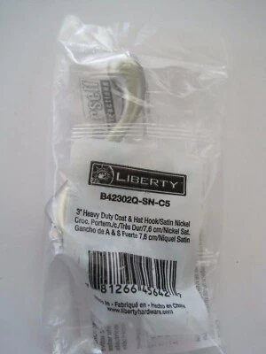 Gancho para abrigo y sombrero Liberty de níquel satinado  Foto 1 de 4