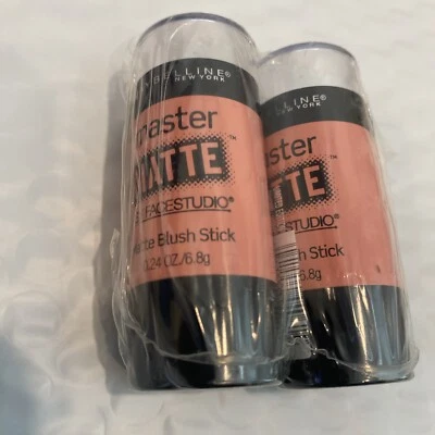 2 Pc Set-MAYBELLINE Master Matte Stick Blush 101 FLUSHED UP sealed - Image 1 of 3