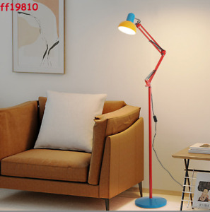 Creative Adjustable Shade Arm Floor Lamp Study Desk Light Table Standing Lights