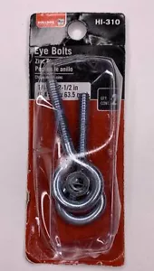 Pernos para ojos Bulldog Hardware placa de zinc 1/4 in x 2 1/2 in Qty 2 - Imagen 1 de 2