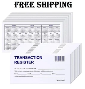 24 PCS Check Registers for Personal Checkbook, Easy to Read Checkbook Register - Picture 1 of 5