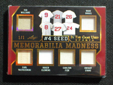 🌟 WILLIAMS MUSIAL PUJOLS 2022 Leaf In the Game Used SOX CARDINALS Jersey # 1/1