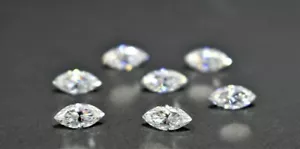 20 PCS LOT NATURAL BRILLIANT WHITE DIAMOND MARQUISE D COLOR VVS1 LOOSE GEMSTON - Picture 1 of 6