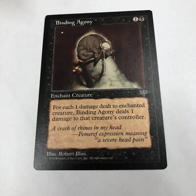 Magic The Gathering Binding Agony Common Mirage Enchantment Creature Vintage - Image 1 of 4