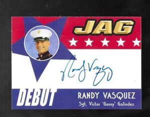 JAG Premiere Edition Debut Autograph card D3 Randy VASQUEZ - Sgt. Gunny Galindez - Picture 1 of 2