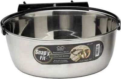 MidWest Homes for Pets Snap'y Fit Acero Inoxidable Comida para Perros Agua Mascotas Cuenco 2 cuartos Foto 1 de 4