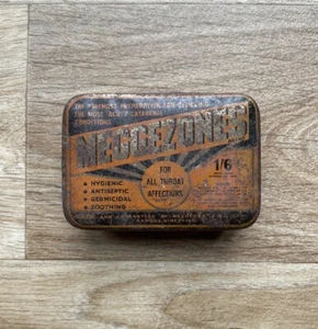 Collectable Vintage Meggezones Throat Lozenges Chemist/Pharmacy Tin Container - Picture 1 of 5