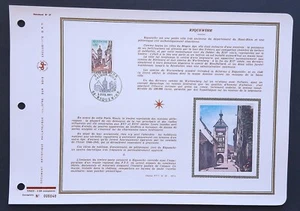 Feuillet DAP 1er jour 27 Soie 1971 Série Touristique Riquewihr - Bild 1 von 1